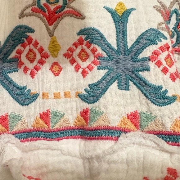 Johnny Was Embroidered Boho Long Sleeve Shirt - Picture 3 of 5